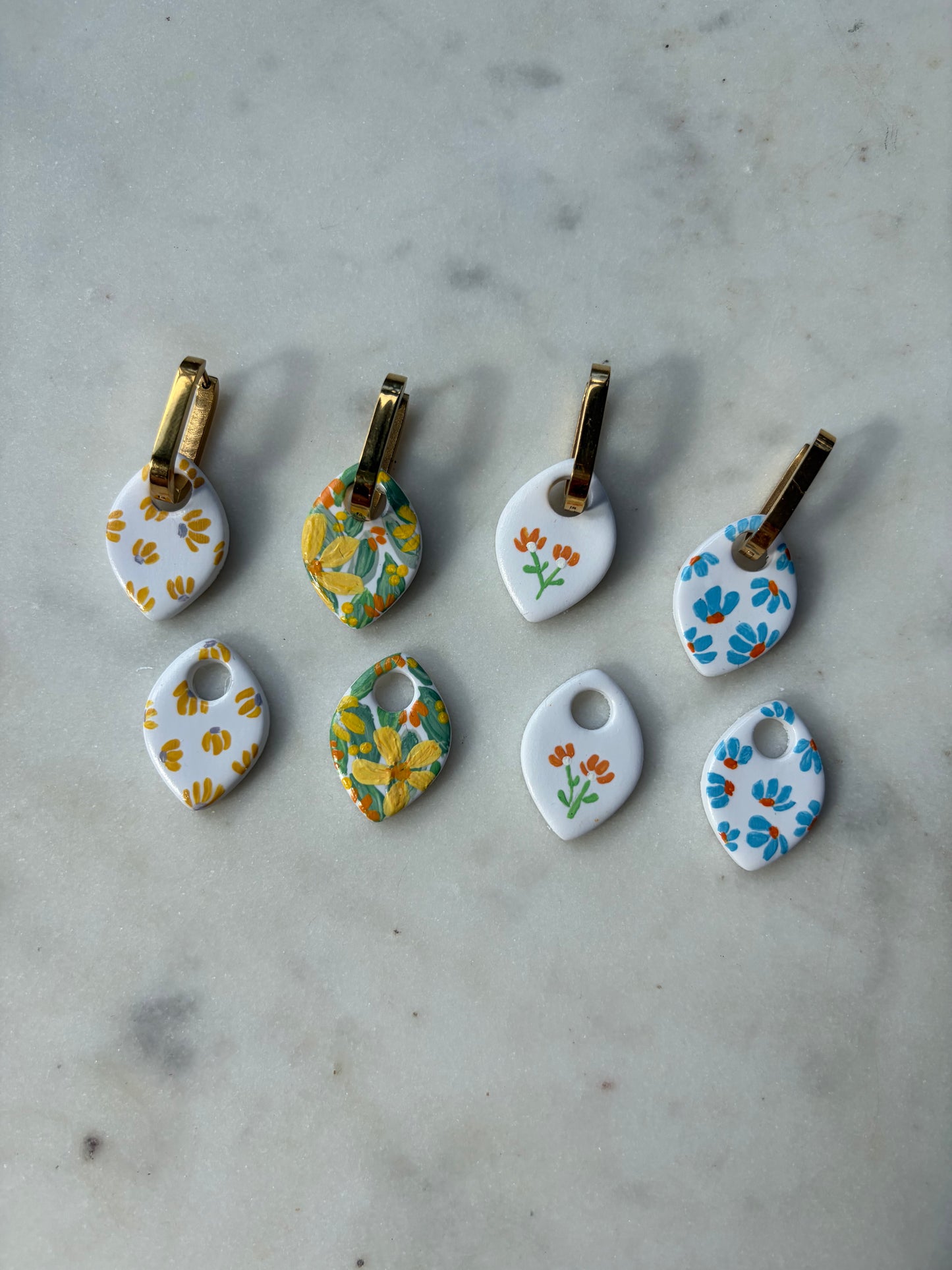 Limited Edition Delta : Hand Painted Interchangeable Earrings