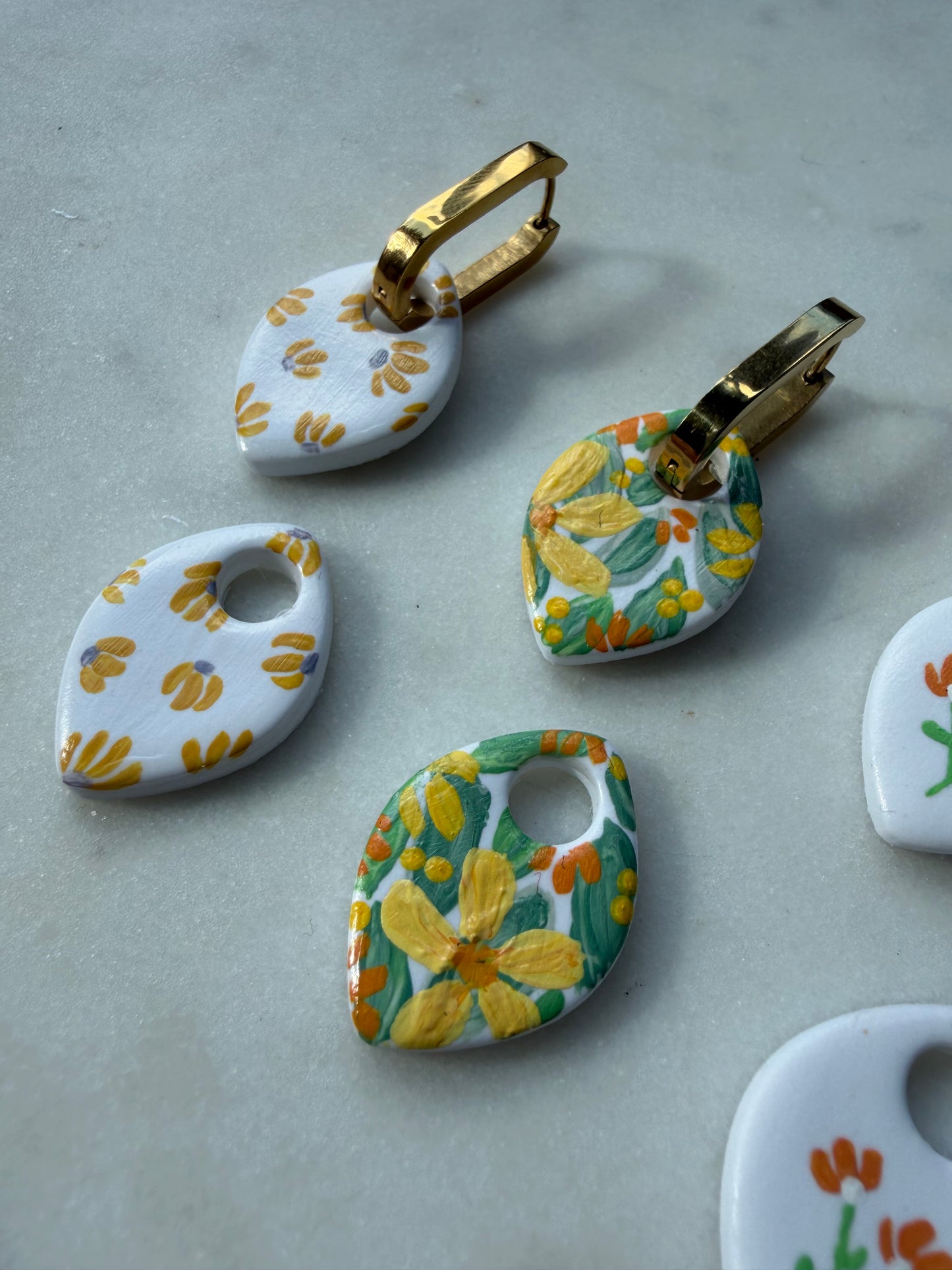 Limited Edition Delta : Hand Painted Interchangeable Earrings