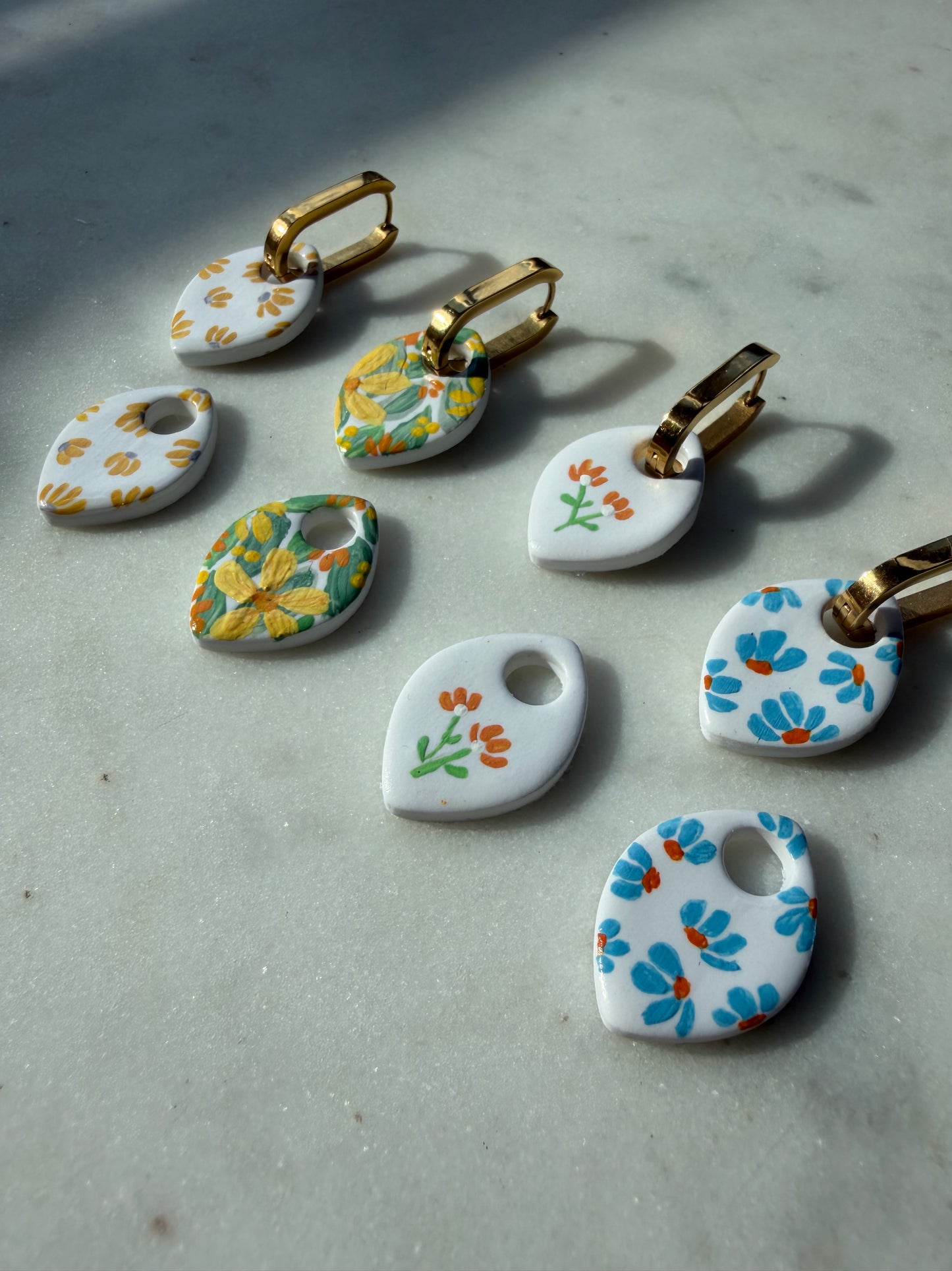 Limited Edition Delta : Hand Painted Interchangeable Earrings