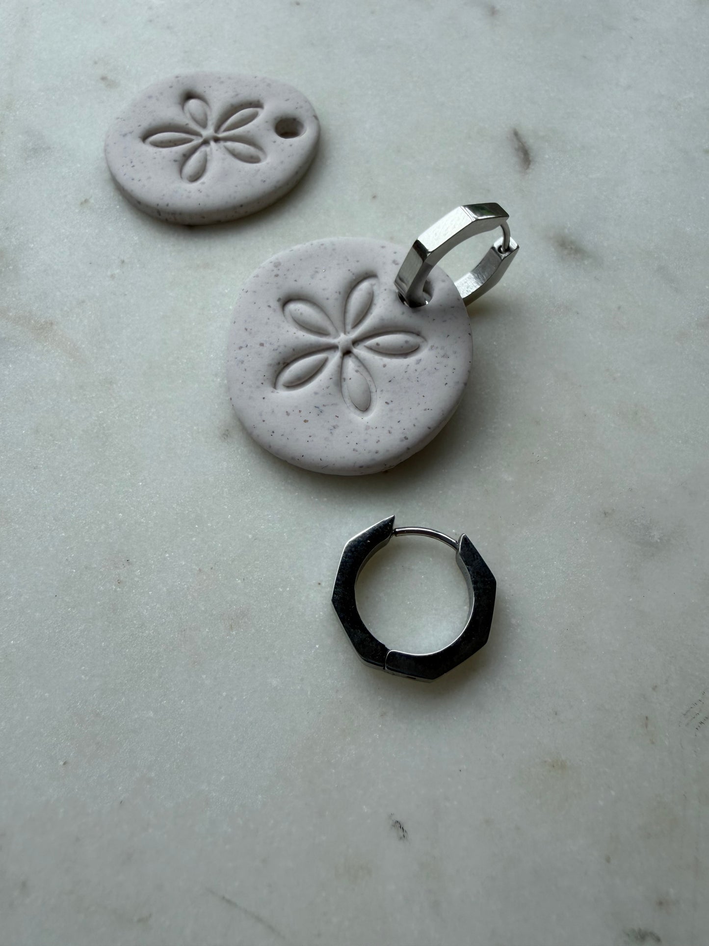 Delta : Hexagon (Style 4) Tarnish Resistant Hoops for Interchangeable Charms