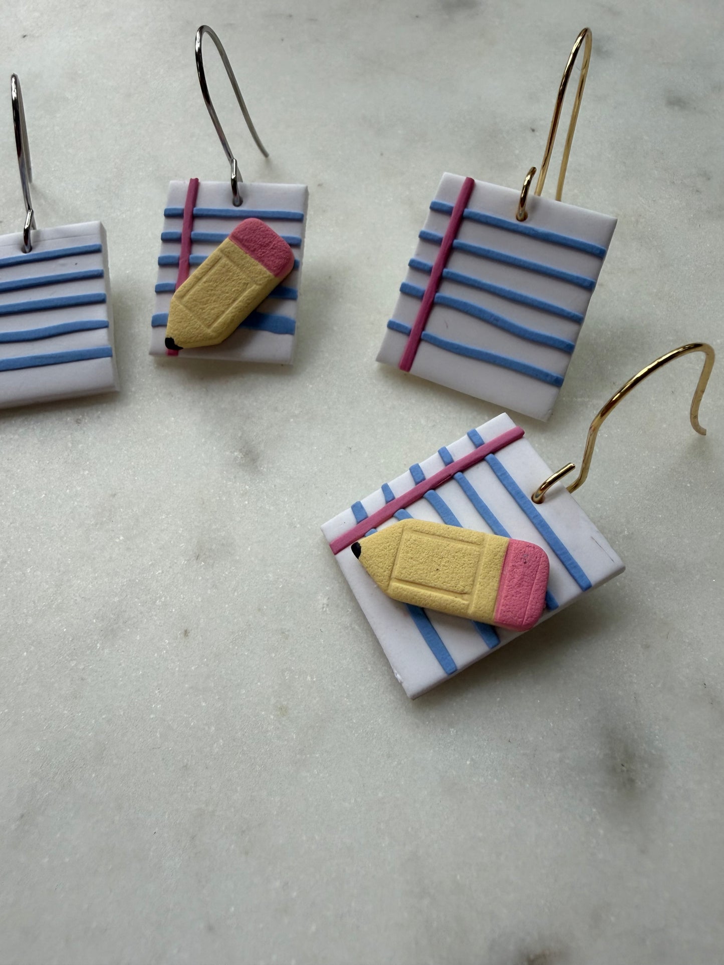 Pencil & Paper Earring [Hooks]