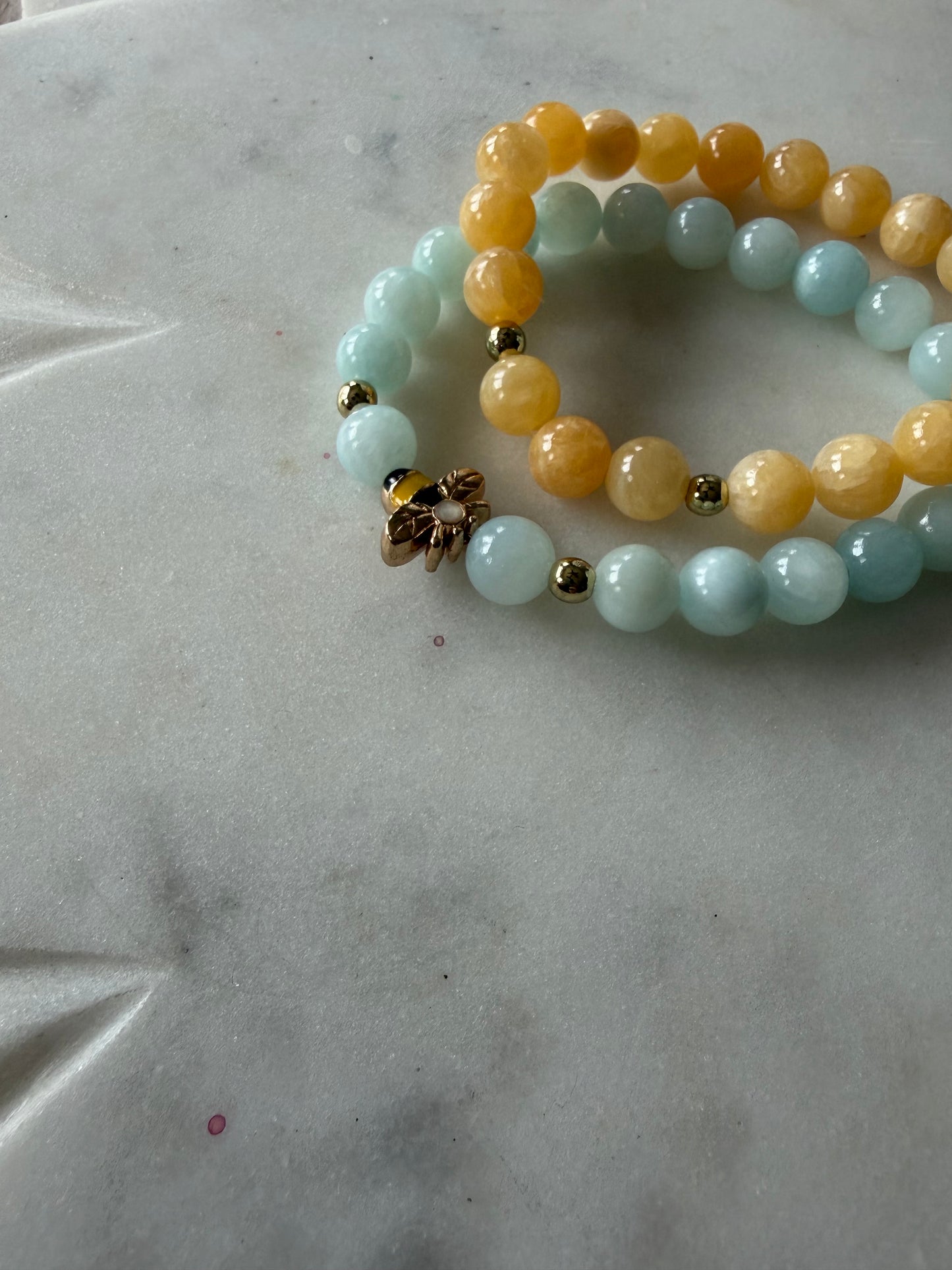 Yellow Jade Bracelet: Metal Free
