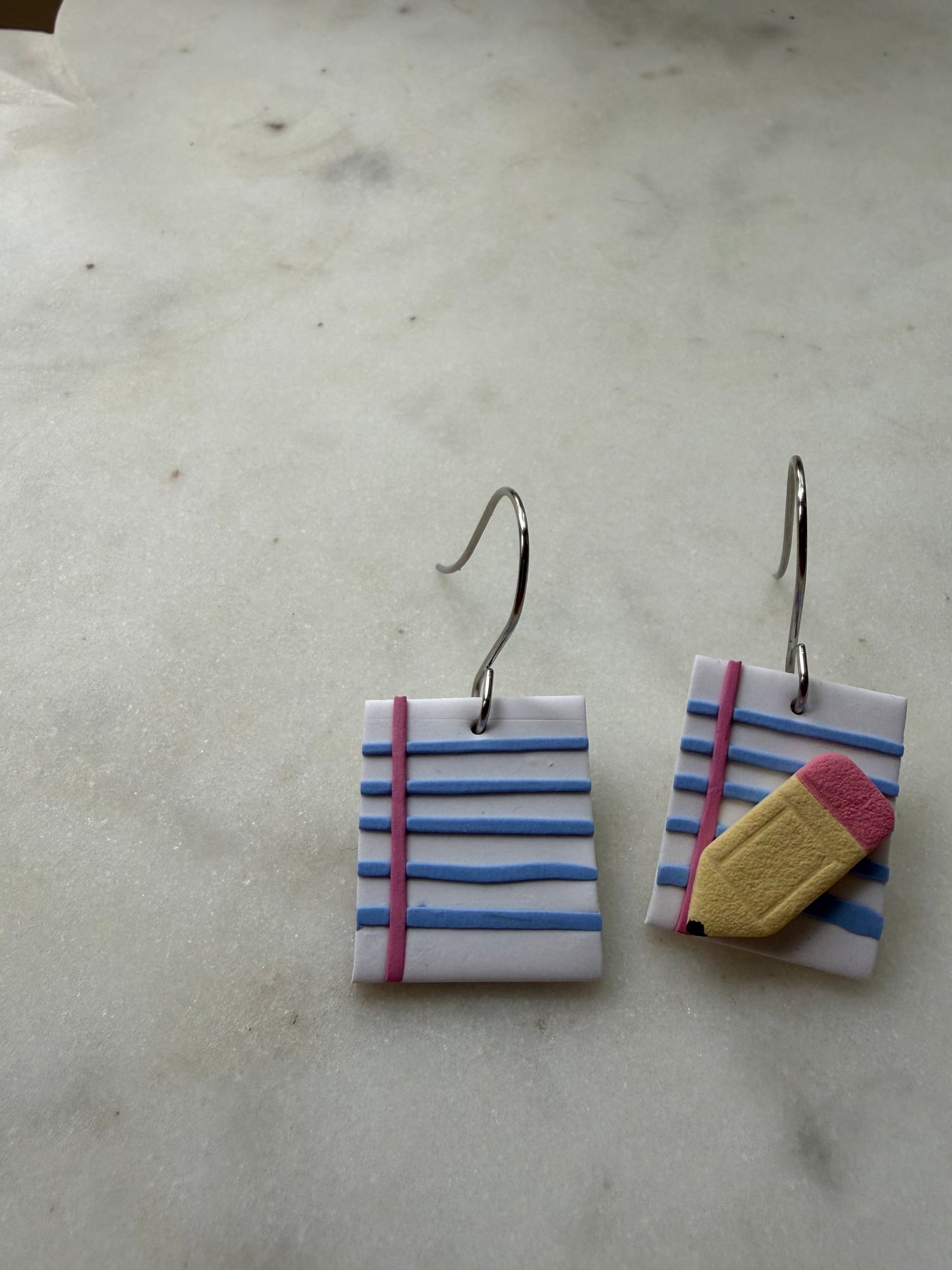 Pencil & Paper Earring [Hooks]
