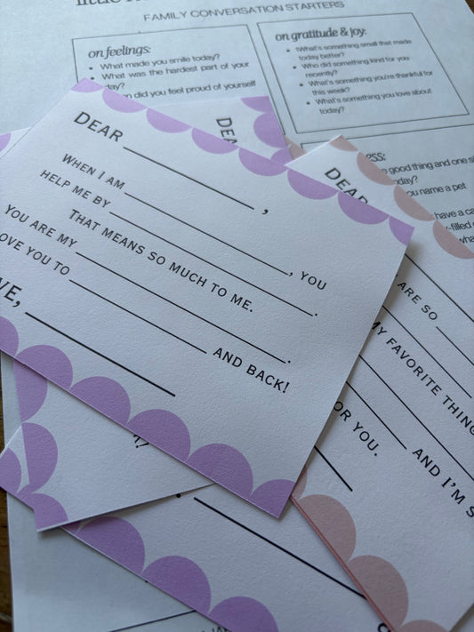Family Love Notes : Free Printable