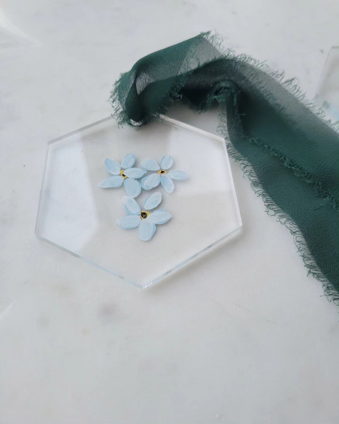 Forget-Me-Not Ornament: Handpainted