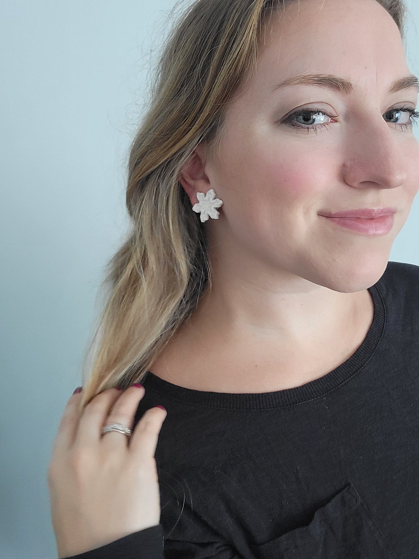 Snowflake Statement Studs