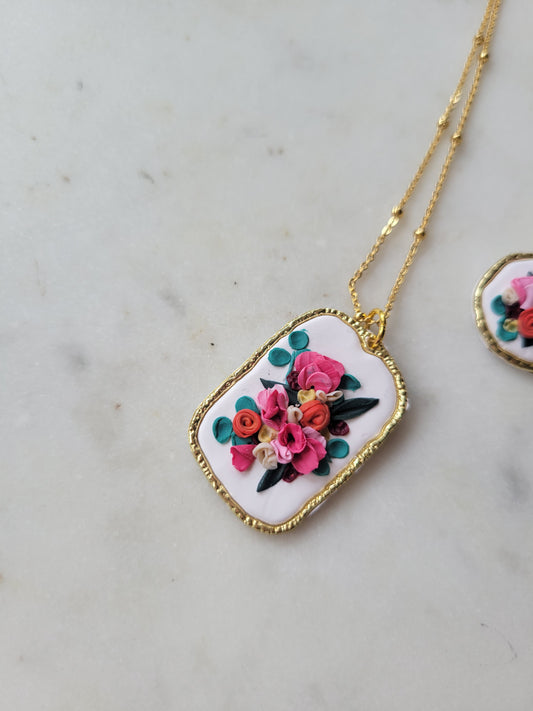 Grace: Colorful Handcrafted Floral Necklaces