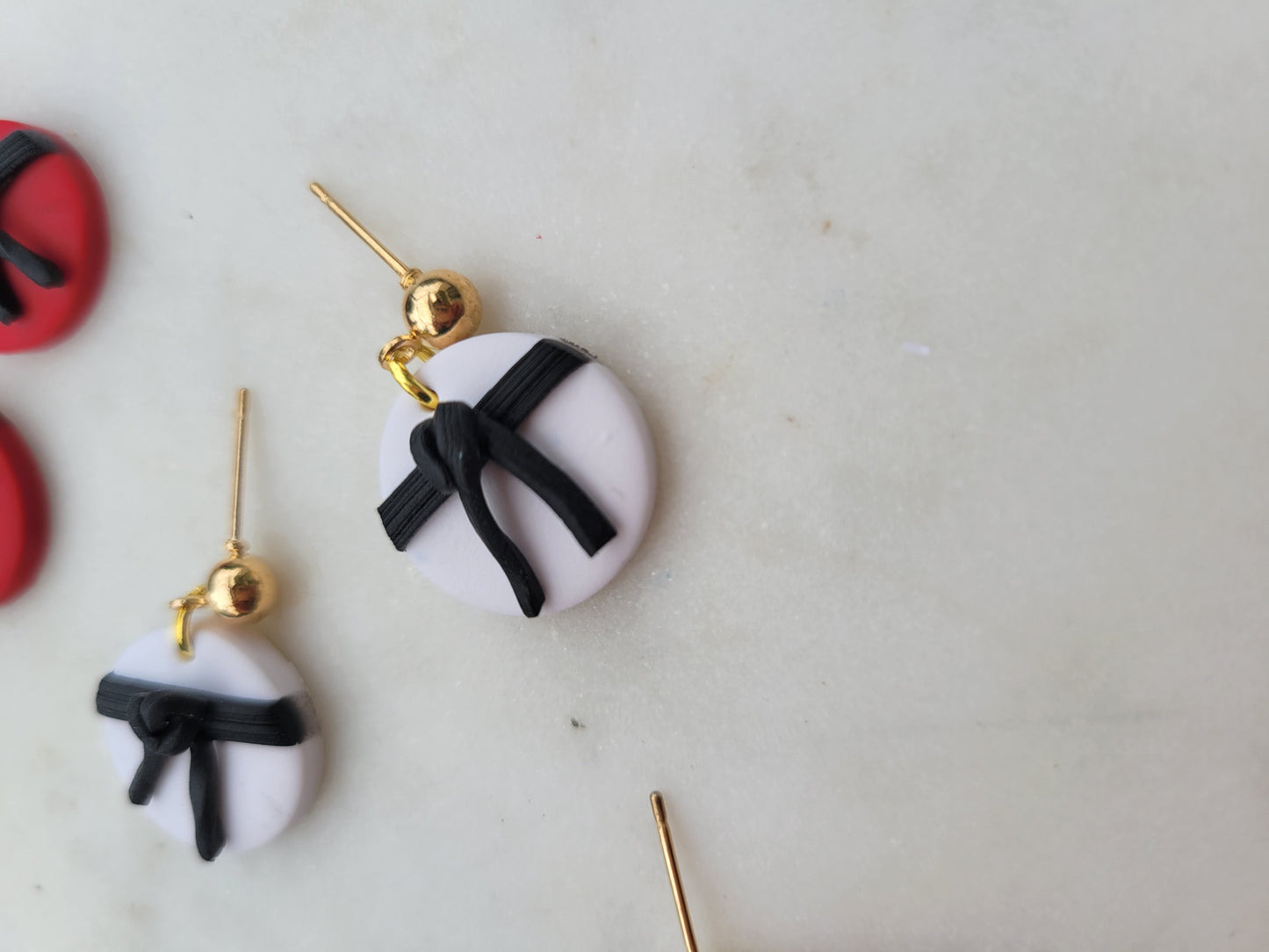 Tae Kwon Do Clay Earrings