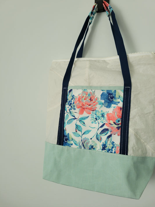 Recycled Sail Tote Bag : Floral