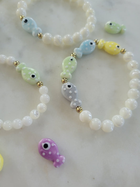 Lotsa Fish in the Sea Beaded Bracelet