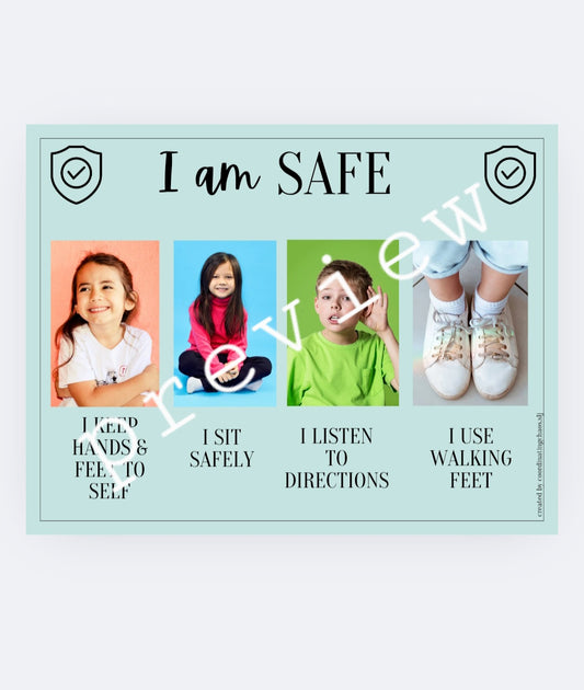 Free Printable : Rules Posters : I am Safe, Respectful & Responsible