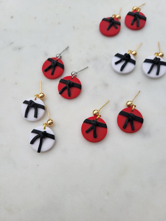 Tae Kwon Do Clay Earrings